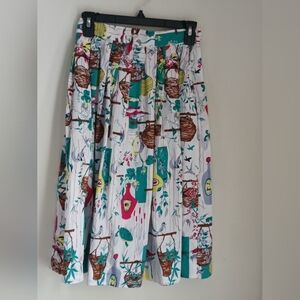 Retrospecd Clothing Skirt Women 4 Multicolor VTG Pleated A-Line Midi Party Y2K